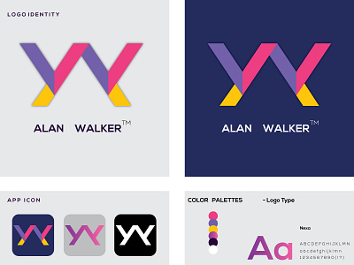AW Letter Logo Design