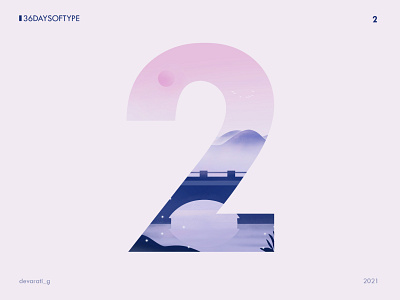 36 Days of Type: 2 36daysoftype bridge design graphic design illustration landscape mountains nature scenery typography vector illustration