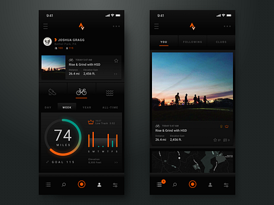 Strava Dark Mode Concept