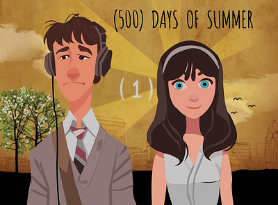 500 Days of Summer character design design illustration illustrator movie