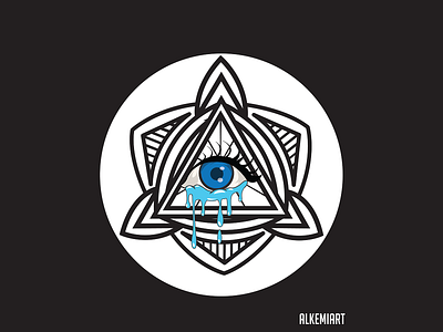 The Deep Eye got wet. artwork black white digitalart eyes illuminati illustration illustrator photoshop