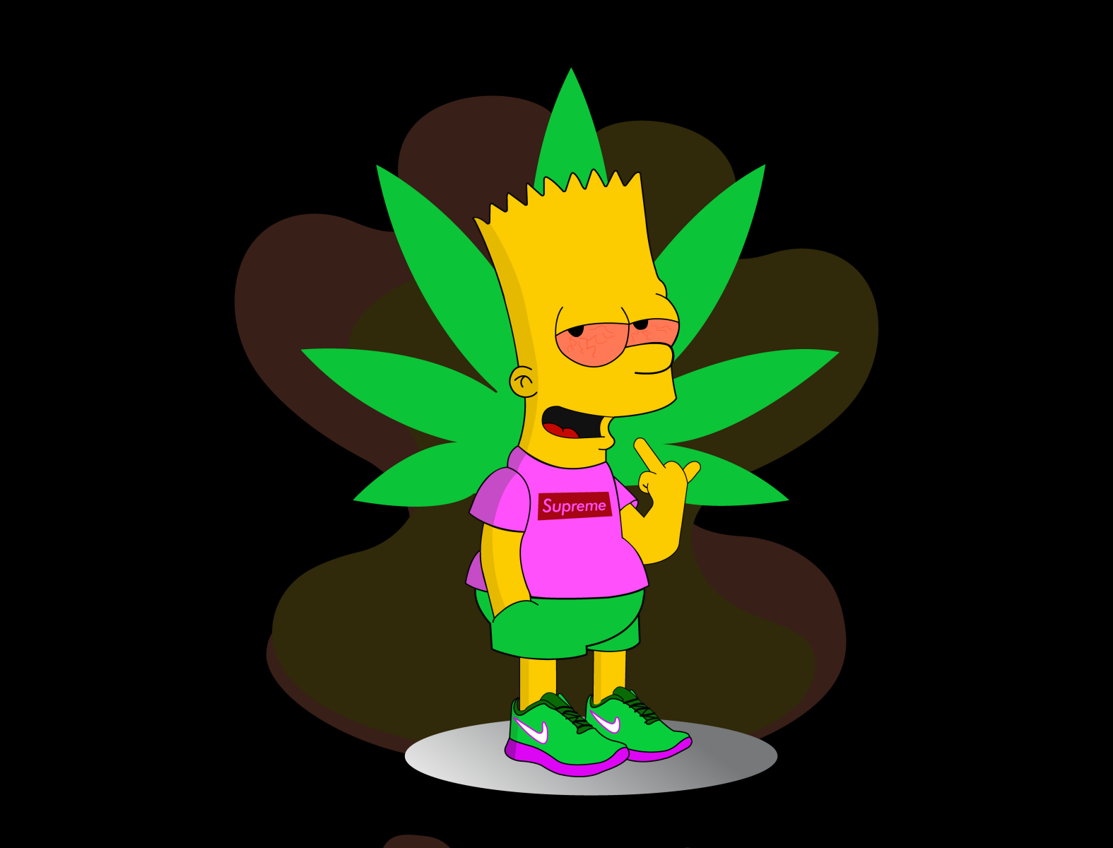 Bart Simpson in his element. by Rahul Gupta on Dribbble