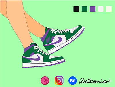 Air Jordan MID SE 1 #3 adobe artwork design digitalart illustration illustrator photoshop quarantine sneakers vector