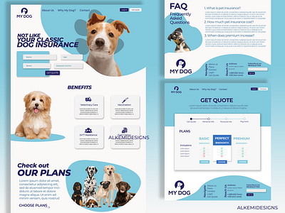 Design 1, Website  Design - Dog Insurance