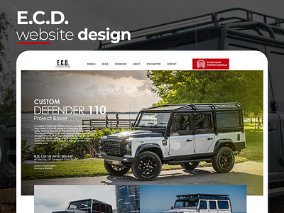 Website Design - Custom Automotives adobe automotive custom design icon photoshop typography ui ux vehicle webdesign website xd design