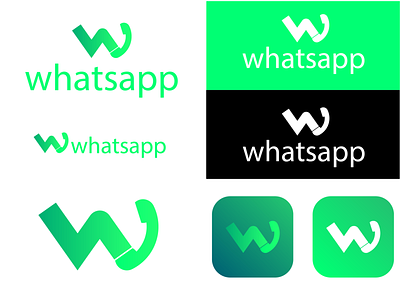 Whatsapp Logo Concept app branding design green icon logo phone whatsapp