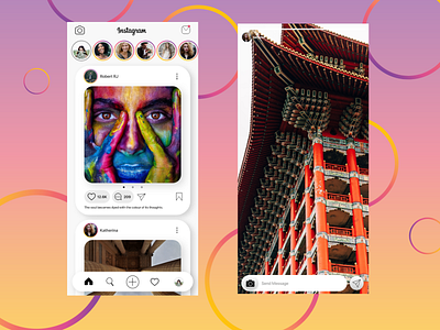 Instagram Redesign app app design design design app idea instagram instagram redesign redesign ui uiux ux
