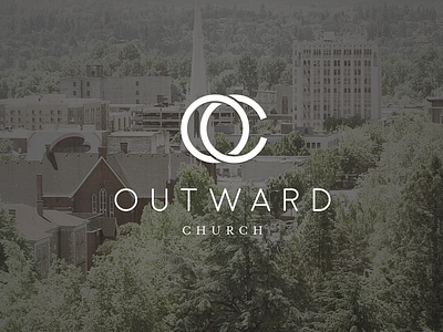 Outward Church Brand Treatment brand church clean icon iconic logo logo type mark modern