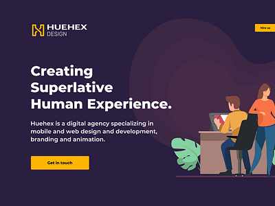 Huehex New Website Redesign branding flatdesigns illustration minimal ui ux vector webdesign website