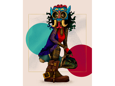 Explora art artwork cuhper design girl illustration mexico prehispanic tattoo