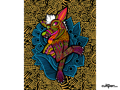 Xolo alebrije art artwork cuhper design dog dog illustration illustration mexico prehispanic xolo xoloitzcuintle