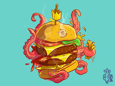 monster burger arte burger desenho ilustration monster photoshop