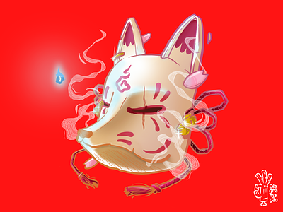 Kitsune Mask 2020 illustration art ilustration inspire japanese culture mask photoshop