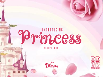 Princess creative font design fancy font fancy fonts font awesome font design handmadefont illustration kids font modernfont princess font princess font sans serif simple font