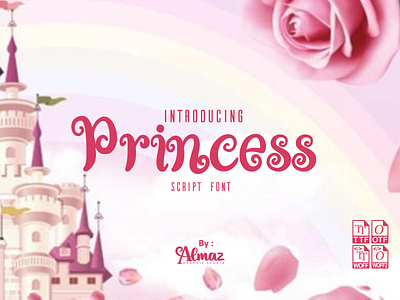 Princess creative font design fancy font fancy fonts font awesome font design handmadefont illustration kids font modernfont princess font princess font sans serif simple font