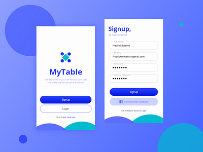 Mobile Signup Screen UI #DailyUI #001 app dailyui design dribbble mobile app design mobile ui sign in signup uidesign uxdesign uxui