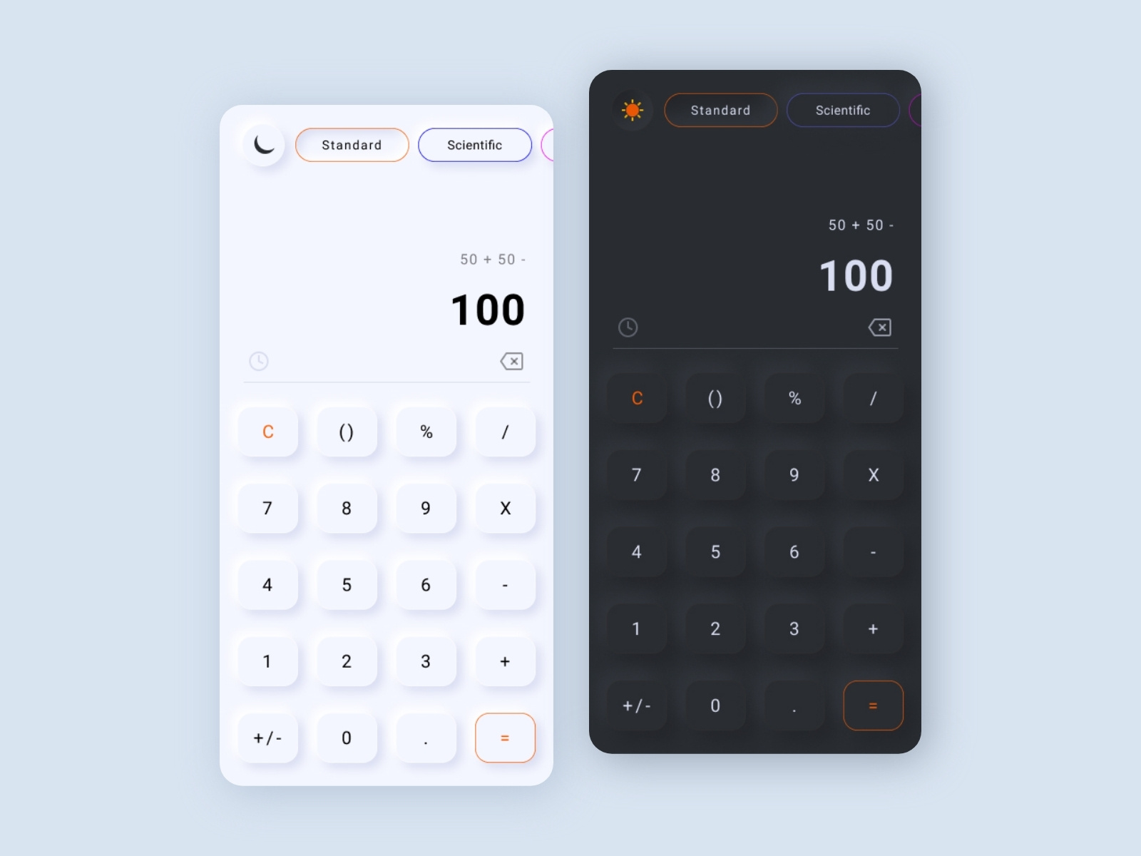 Calculator User Interface by Pratik Ambaliya on Dribbble
