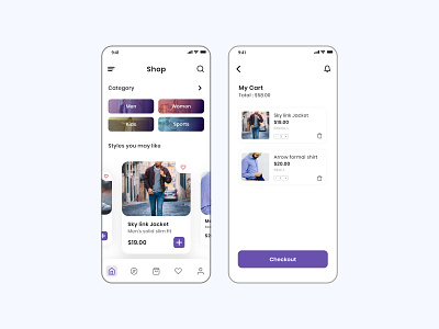 e-commerce Sceen Design Day 9 & 10 #10ddc 10ddc app design appdesign cart dailyui design e commerce design ecommerce app illustration mobile ui screens ui uichallenge uidesign uiinspirations uitrend ux uxui