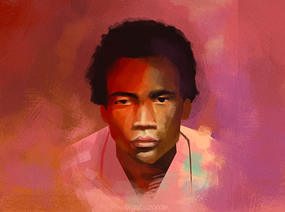 Childish Gambino / Donald Glover painting digital painting illustration painting portrait