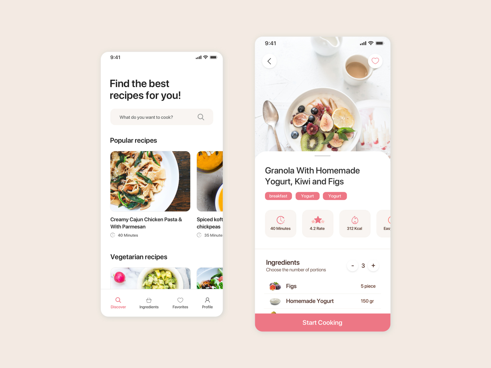 Recipes App Design by kerem birgun on Dribbble