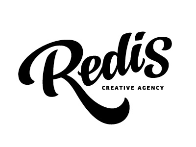 Redis CA lettering logo logotype redis type