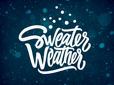 Sweater Weather handwritten lettering script snow sweater typography weather winter леттеринг