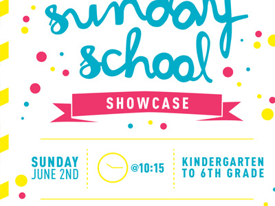 Sunday School Showcase postcard