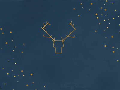 REINDEER BACKGROUD christmas gold illustration background