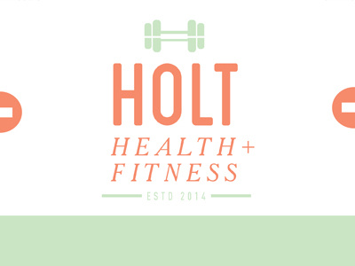 Holt Health + Fitness logo clean colors icon logo type