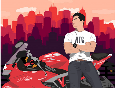 ABHISHEK apache art bike bike ride biker city illustration design illustration illustration art illustrator lifestyle illustration photoshop vector illustration vectorart