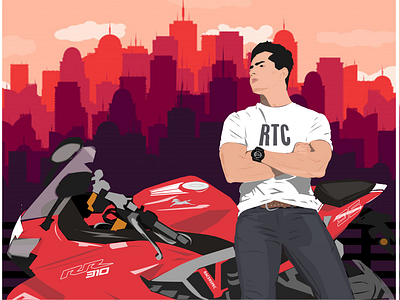 ABHISHEK apache art bike bike ride biker city illustration design illustration illustration art illustrator lifestyle illustration photoshop vector illustration vectorart