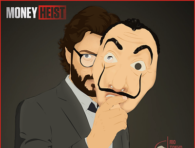 Money Heist berlin entertainment illustration illustration art illustrator money heist netflix netflix and chill photoshop professor tokyo tv series vector