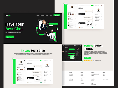 Chat App Web Design app branding design minimal typography ui ux vector illustration web webdesign