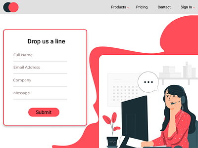 Contact us Page Design