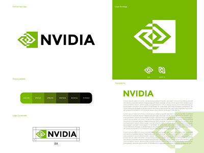 Nvidia logo redesign brand brand design brand identity branding branding design illustrator logo logo design logo redesign logodesign logos logotype nvidia redesign vector