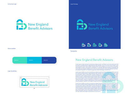 New England Benefit Advisors brand brand design brand identity branding branding design design designer flat illustrator insurance logo logo logo design logodesign logos logotype minimal monogram vector vector art