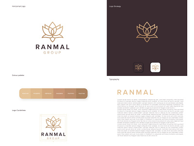 Ranmal Logo Design art brand brand design brand identity branding branding design design flower flower logo illustrator logo logo design logodesign logos logotype lotus lotus logo luxury logo minimal minimalist logo