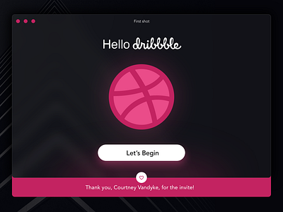 Hello Dribbble! app design glassy illustration minimal sketch translucent ui ux