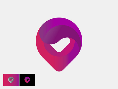 Purple Icon Location gradient icon location location app location mark pink pointer purple