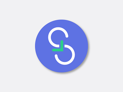 Sustanable Icon blue brand courves green icon icons letter f letter s lettering logo modern round sustanable