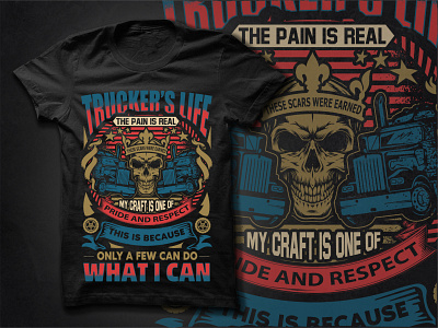 Truckers Life T Shirt Design