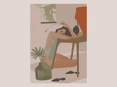 daydreaming illustration print procreate raster