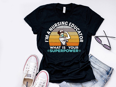 Nursing Superpower T Shirt Design