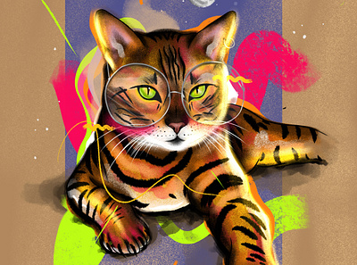 Gatinho brushes digital art digital painting draw painting procreate