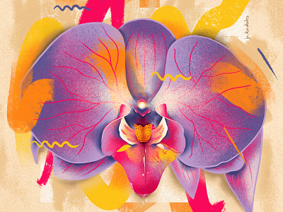 Orchid digital art digital painting draw drawing illustration procreate