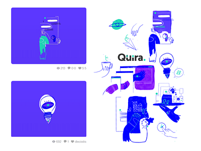 Quira Branding app branding design illustration logo procreate ui ui design vector web