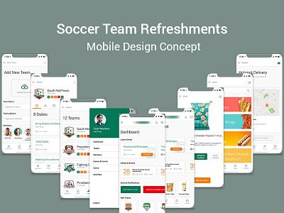 Soccer Team Refreshments  Mobile Design Concept