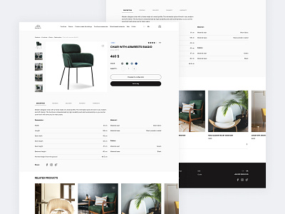 E-Commerce - Product Page chair concept desktop ui e commerce furniture minimalism onlineshop product card product detail page product page shop ui ux web