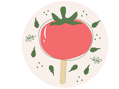•The last tomato• delicious design heart ice cream illustration popsicle summer tomato