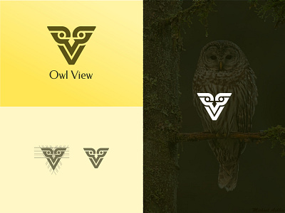 Owl View Logo animal bird brandin branding branding design creative design geomatric graphic design illustration logo logo design logo folio logo inspiration logo mark minimalist nature night owl view